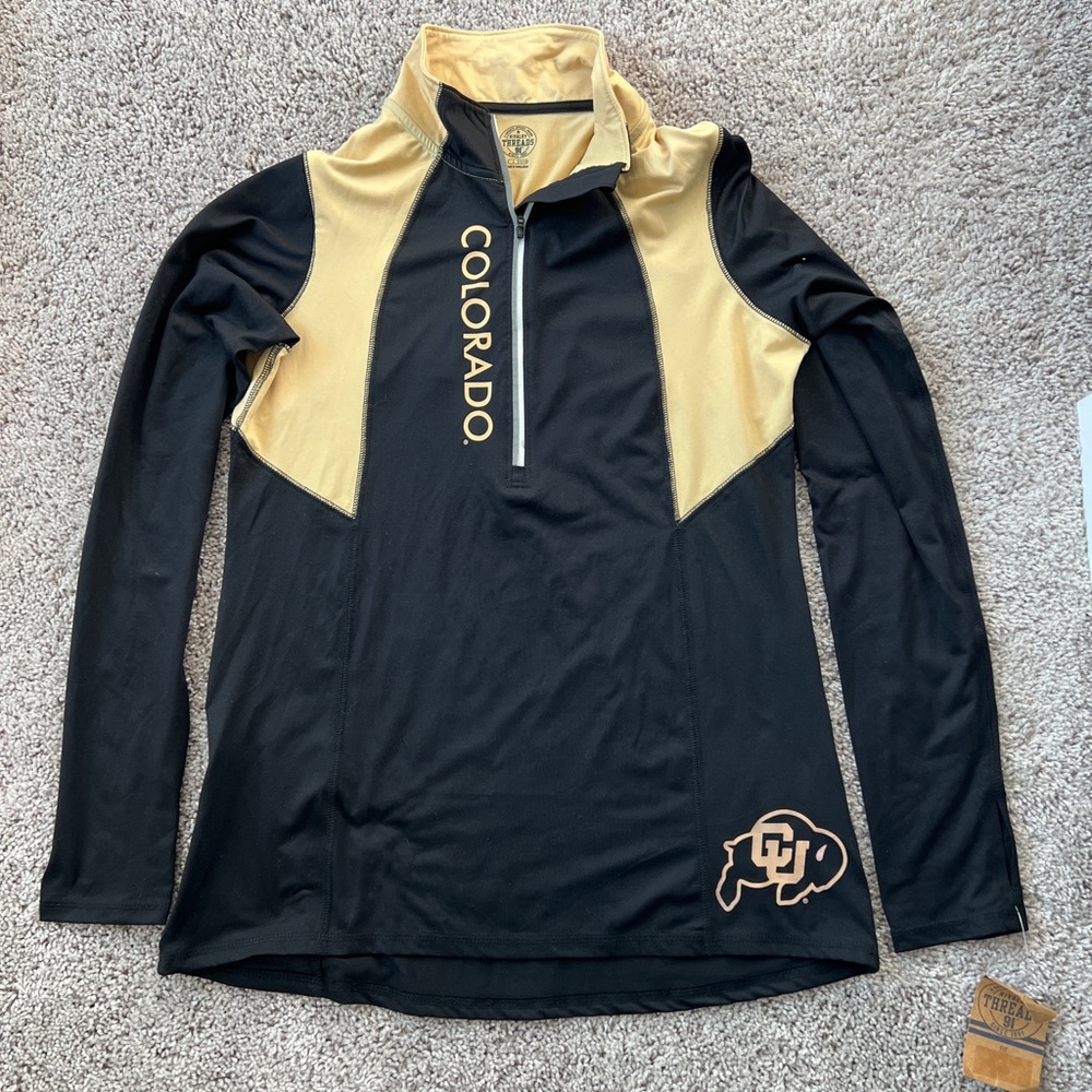 University of Colorado Black and Gold Lightweight Athletic Shirt